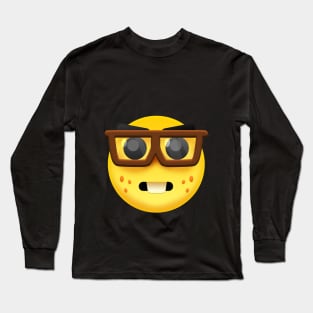 Angry Nerd - Plain Design Long Sleeve T-Shirt